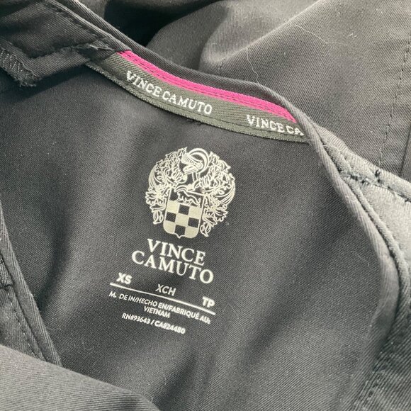 Vince Camuto  Womens Black Scrub Jacket & Top Set XS Polyester/Spandex Blend - Picture 7 of 16